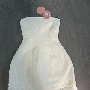Alexis clea  White Strapless Dress